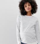 Asos Design Maternity Stripe Sweat-multi