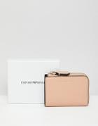Emporio Armani Mini Zip Around Purse - Beige