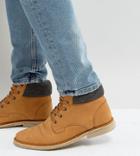 Asos Worker Desert Boots In Tan Suede - Tan