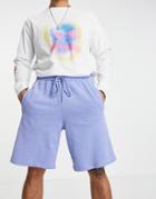 Asos Design Oversized Shorts In Purple - Part Of A Set