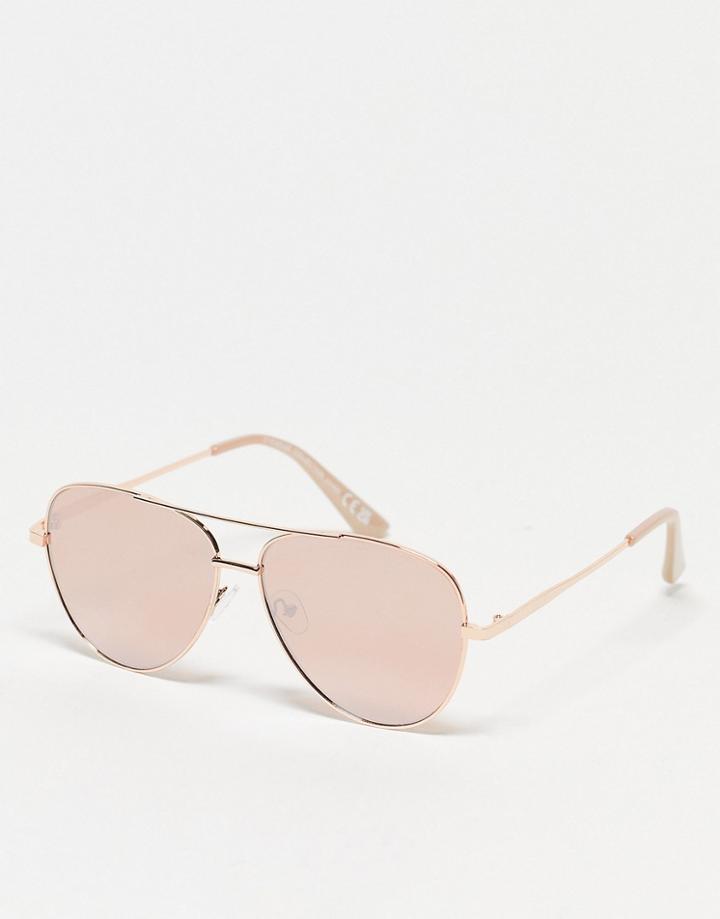 Svnx Aviator Sunglasses In Rose Gold