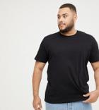 Asos Design Plus Relaxed T-shirt With Crew Neck In Black