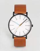Skagen Skw6374 Signatur Leathere Watch In Brown - Brown
