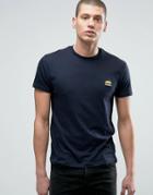 Brave Soul Burger Embroidered T-shirt - Navy