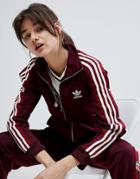 Adidas Originals Adibreak Track Jacket In Maroon - Red
