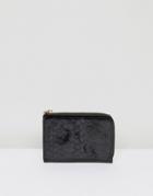 Aldo Namao Velvet Zip Wallet - Black
