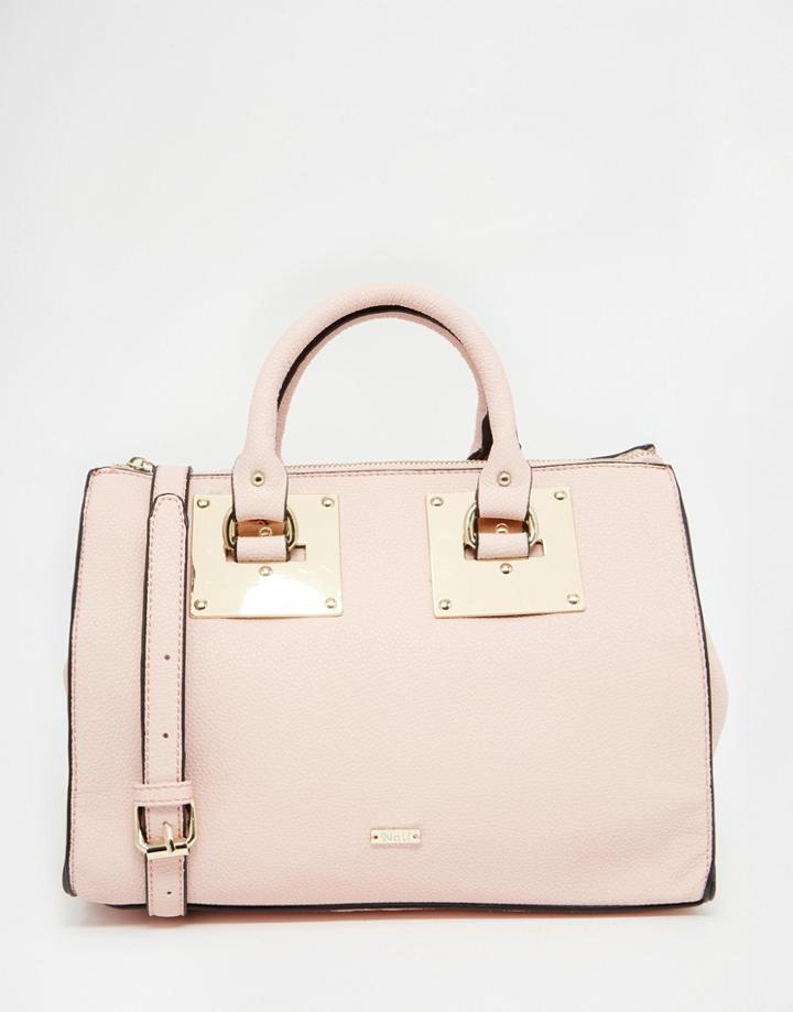 Nali Mini Handheld Tote Bag With Optional Shoulder Strap - Pink