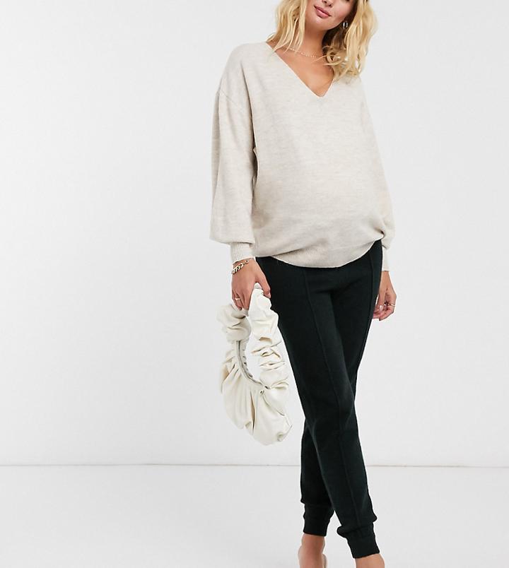 Asos Design Maternity Knitted Sweatpants-black