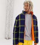 Collusion Reversible Puffer Coat In Check