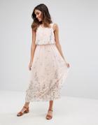 Vero Moda Printed Maxi Dress - Pink
