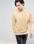 D-struct Distressed Hole Sweat - Tan