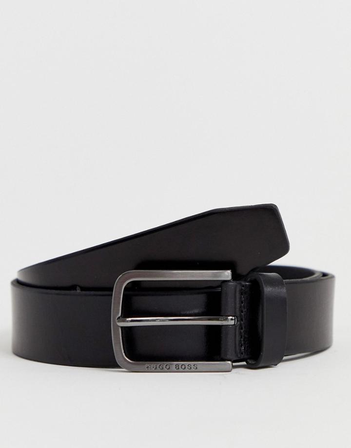 Boss Serafy Leather Belt In Black