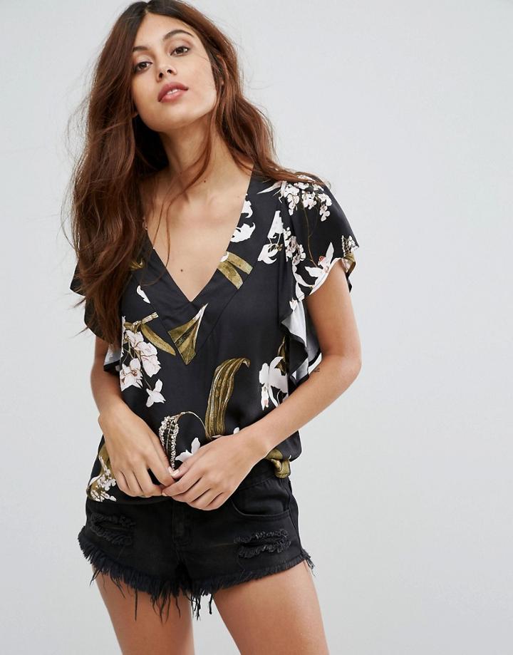 Somedays Lovin Floral V Front Top - Multi