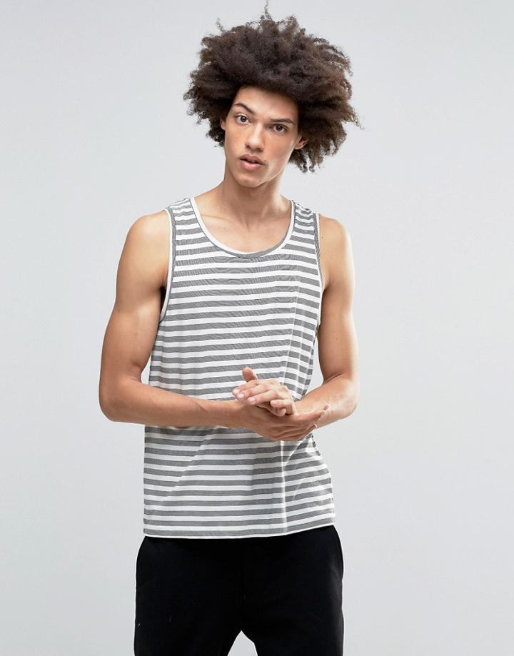 Cheap Monday Stripe Tank - White