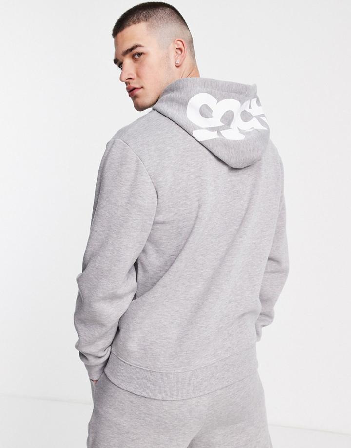 Asos 4505 Oversized Hoodie With Hood Print-grey