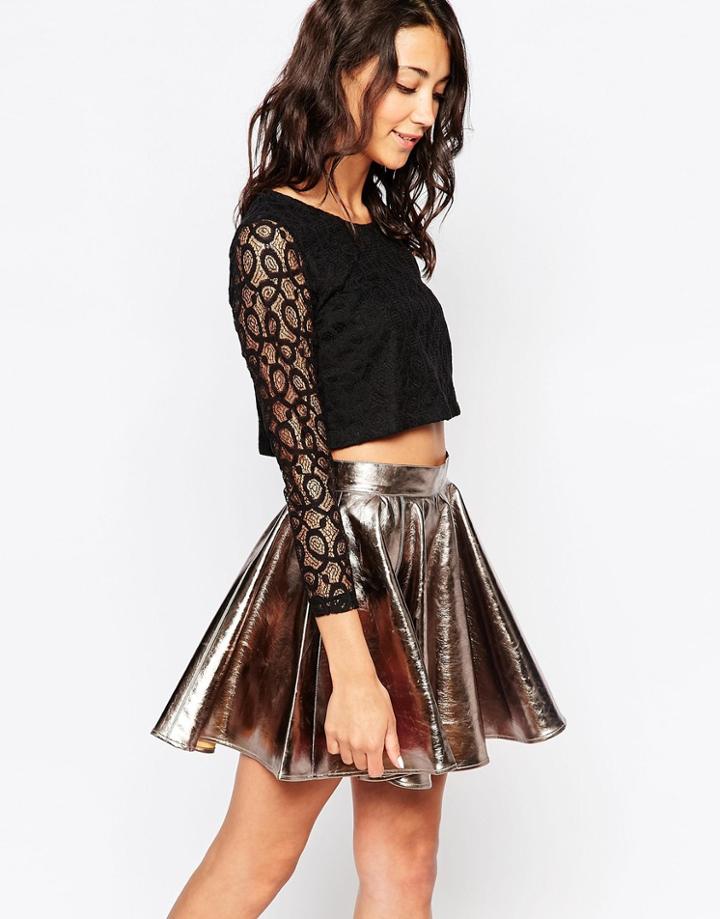 Motel Bonnie Spiral Top In Lace