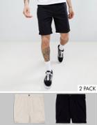 D-struct Chino Shorts 2 Pack - Stone