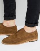 Hudson London Anfa Leather Weave Derby Shoes - Beige
