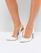 Asos Prefect Slingback Pointed Heels - White
