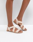 Asos Feliz Flat Sandals - Beige
