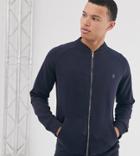 French Connection Tall Zip Through Bomber Jacket-navy