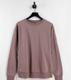 Asos Design Maternity Oversized Sweatshirt In Mink-pink