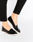 London Rebel Contrast Loafers - Black