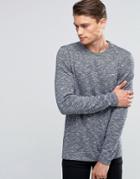 Esprit Slubby Crew Neck Jumper - Blue