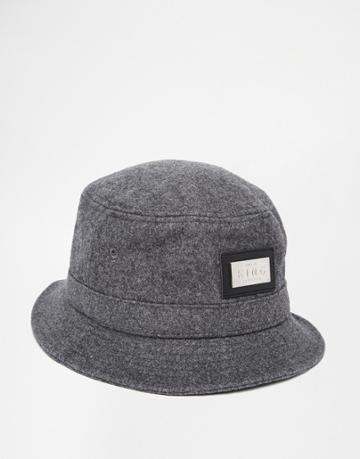 King Apparel Script Heritage Bucket Hat - Gray