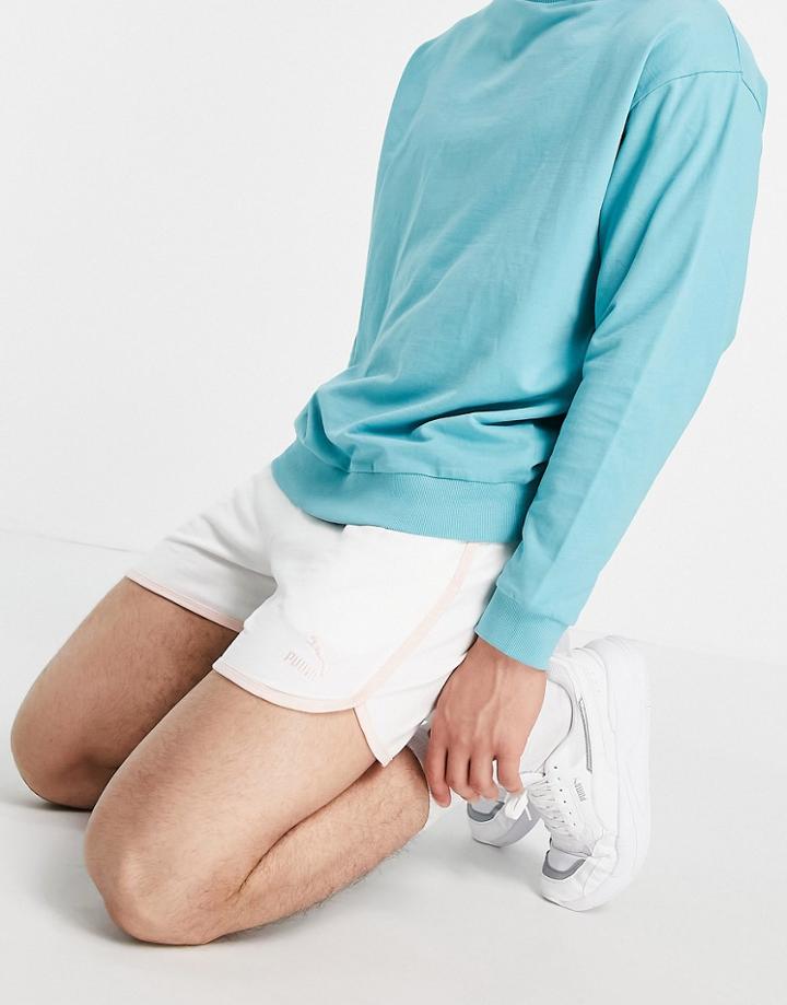 Puma Classics Logo Runner Shorts In White