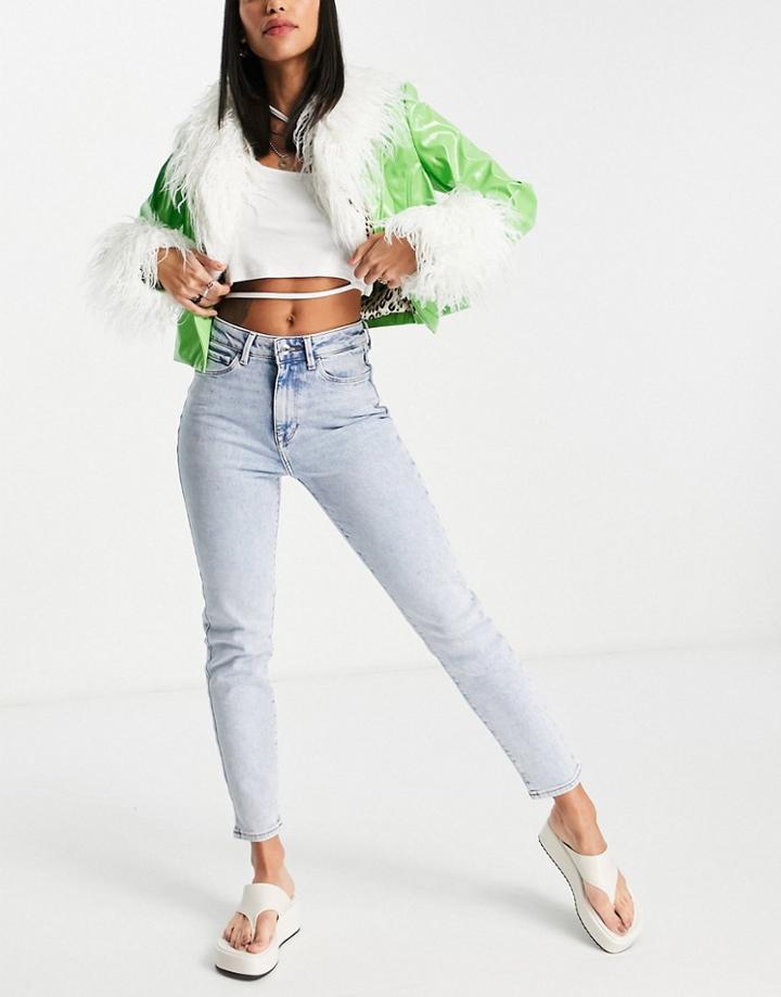 Only Emily Straight Leg Jean In Light Blue Wash