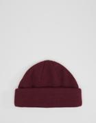 Asos Mini Fisherman Beanie In Plum - Purple