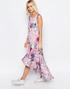 Every Cloud Botanical Floral Hi Lo Carrie Dress - Multi