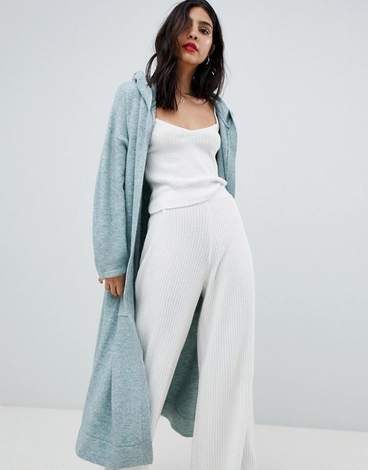 Micha Lounge Hooded Maxi Cardigan - Blue