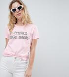 Daisy Street T-shirt With Sweeter Than Honey Print - Pink