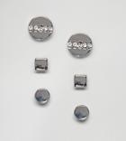 Designb Silver Geo Earrings Studs In 3 Pack Exclusive To Asos - Silver