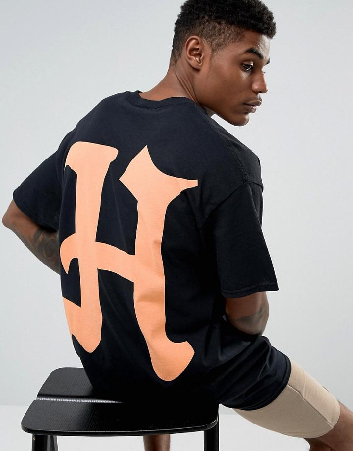 Hnr Ldn Oversized Back Print T-shirt - Orange