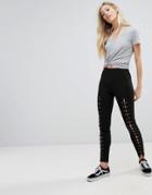 New Look Lace Up Legging - Black
