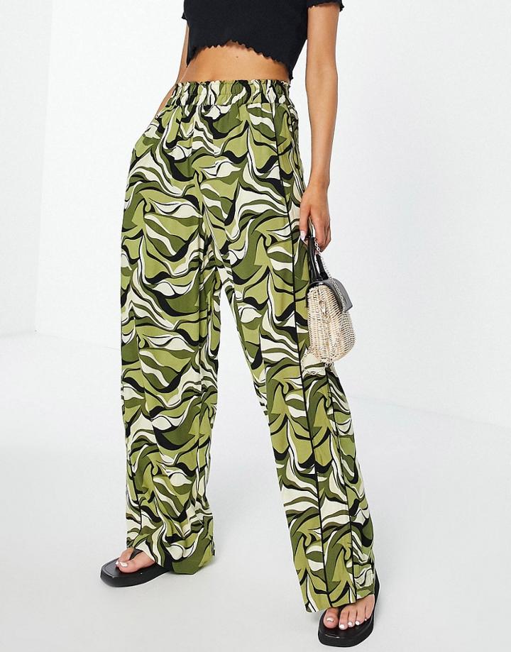 Y.a.s Wavy Printed Wide Leg Pants -set-multi