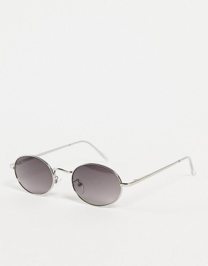 Aj Morgan Miners Unisex Round Sunglasses In Silver-gold
