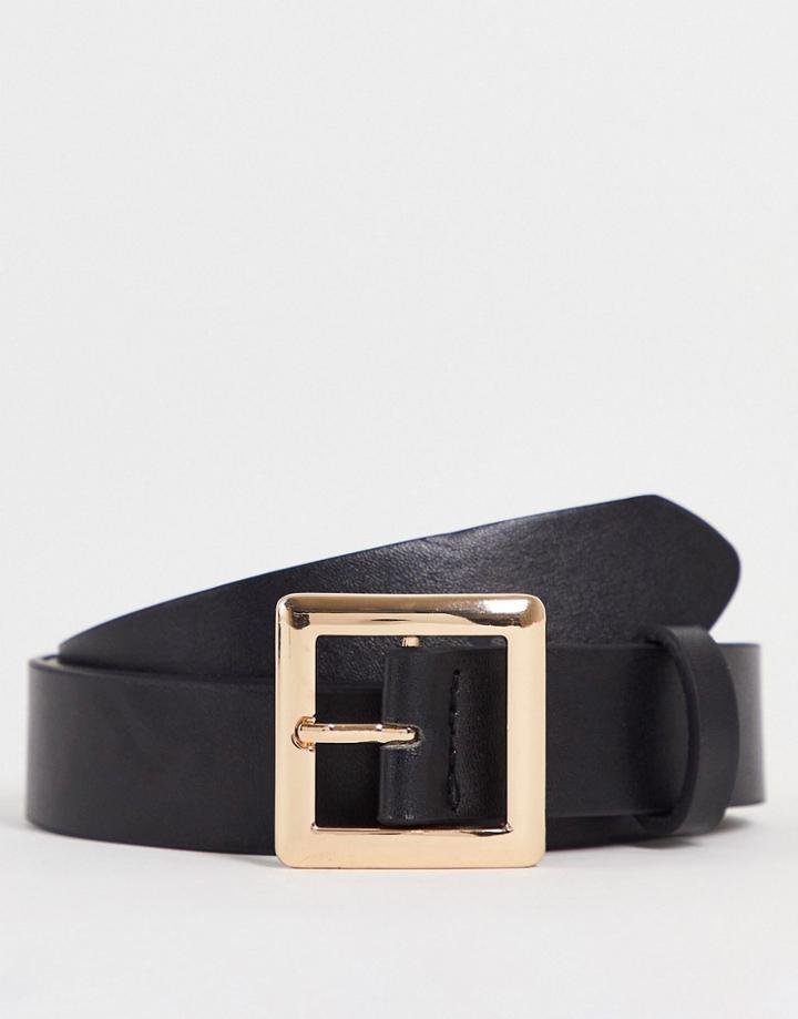 Madein Square Buckle Belt In Black