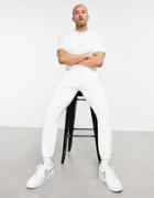 The Couture Club X Ellesse Jordi Logo Sweatpants In Cream-neutral