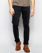 Nudie Jeans Grim Tim Slim Fit Misty Ridge Washed Black - Misty Ridge