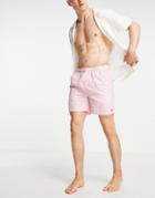 French Connection Tas Contrast Swim Shorts In Pink And Marine-multi