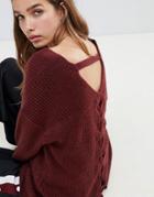 New Look V Neck Sweater - Red