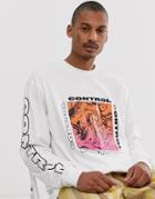 Crl By Corella Long Sleeve T-shirt With Graphic Print In White - White