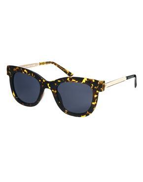 Asos Metal Arms Retro Sunglasses - Tort
