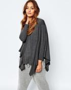 Stitch & Pieces Oversized Lounge Top - Charcoal