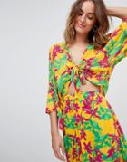 Vero Moda Bold Floral Beach Top & Skirt Set - Multi