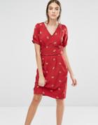Trollied Dolly Dip And Dazzle Strawberry Print Dress - Purple